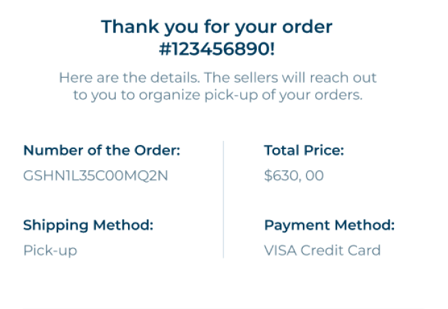 Card with image of orange fish