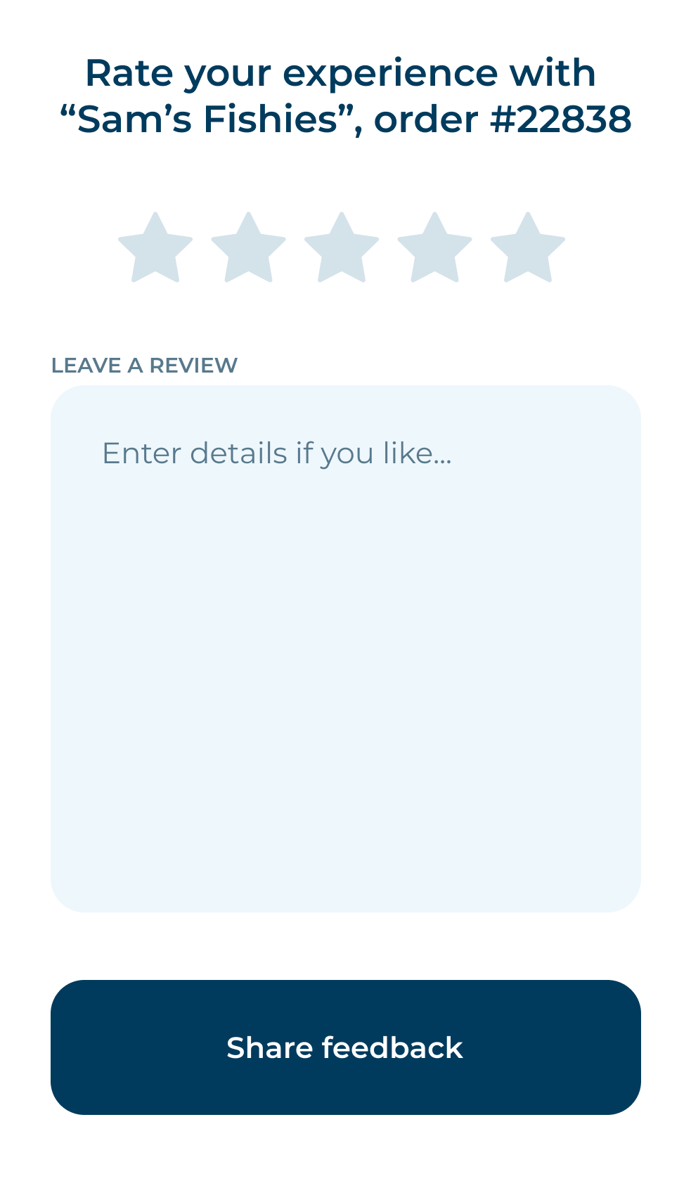 Card with image of orange fish