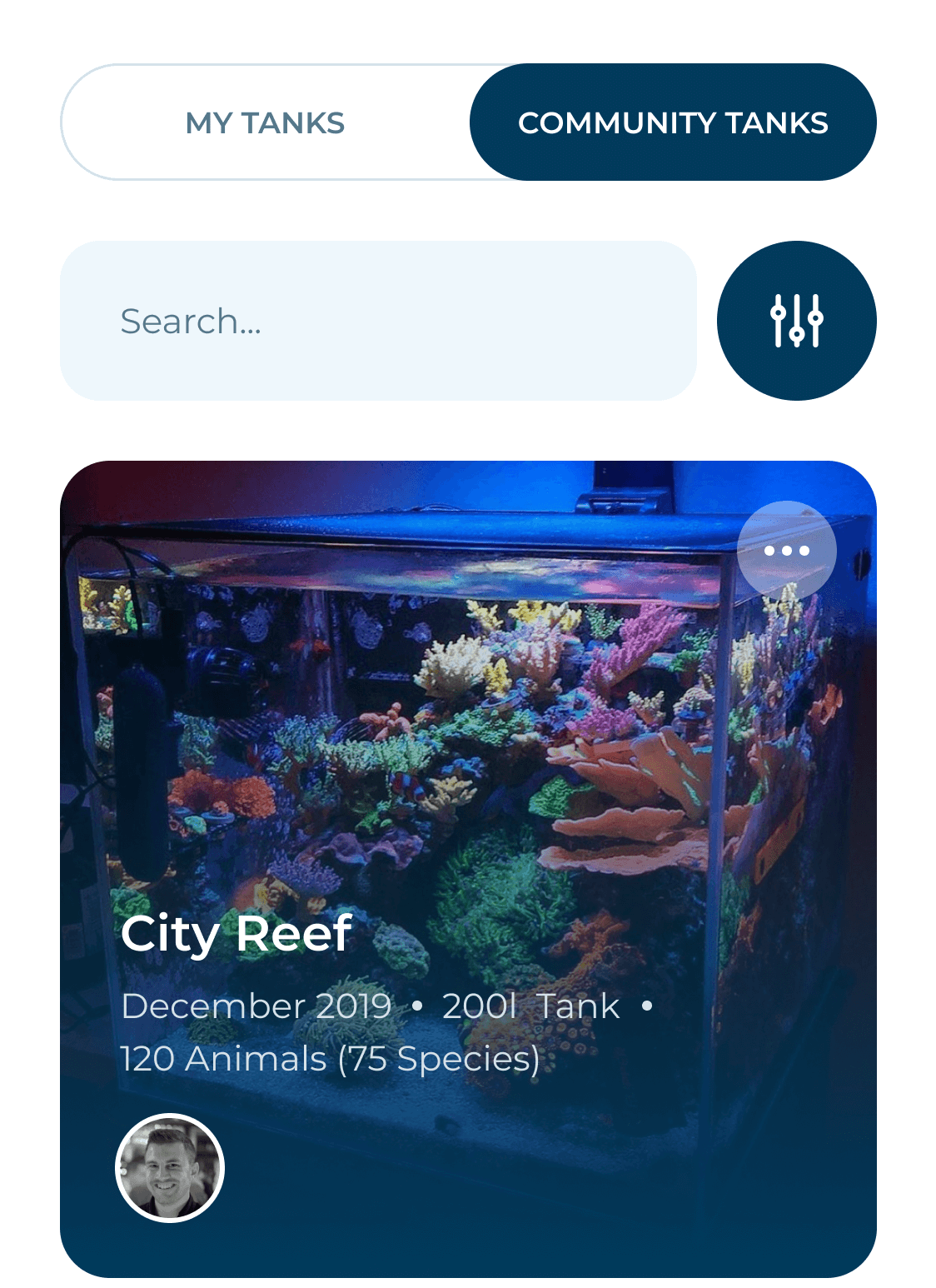 Card with image of orange fish